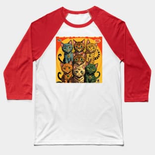 Comic little cats Baseball T-Shirt